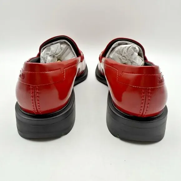 Franco Sarto Womens Eden Studded Loafers US 6.5 M EU 36.5 Red Slip On NIB - Picture 9 of 12